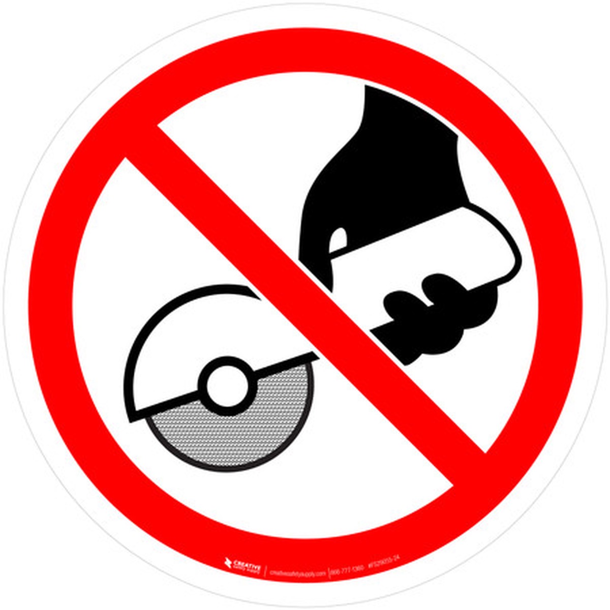 Do Not Use with Hand-Held Grinding Machine Prohibition - ISO Floor Sign