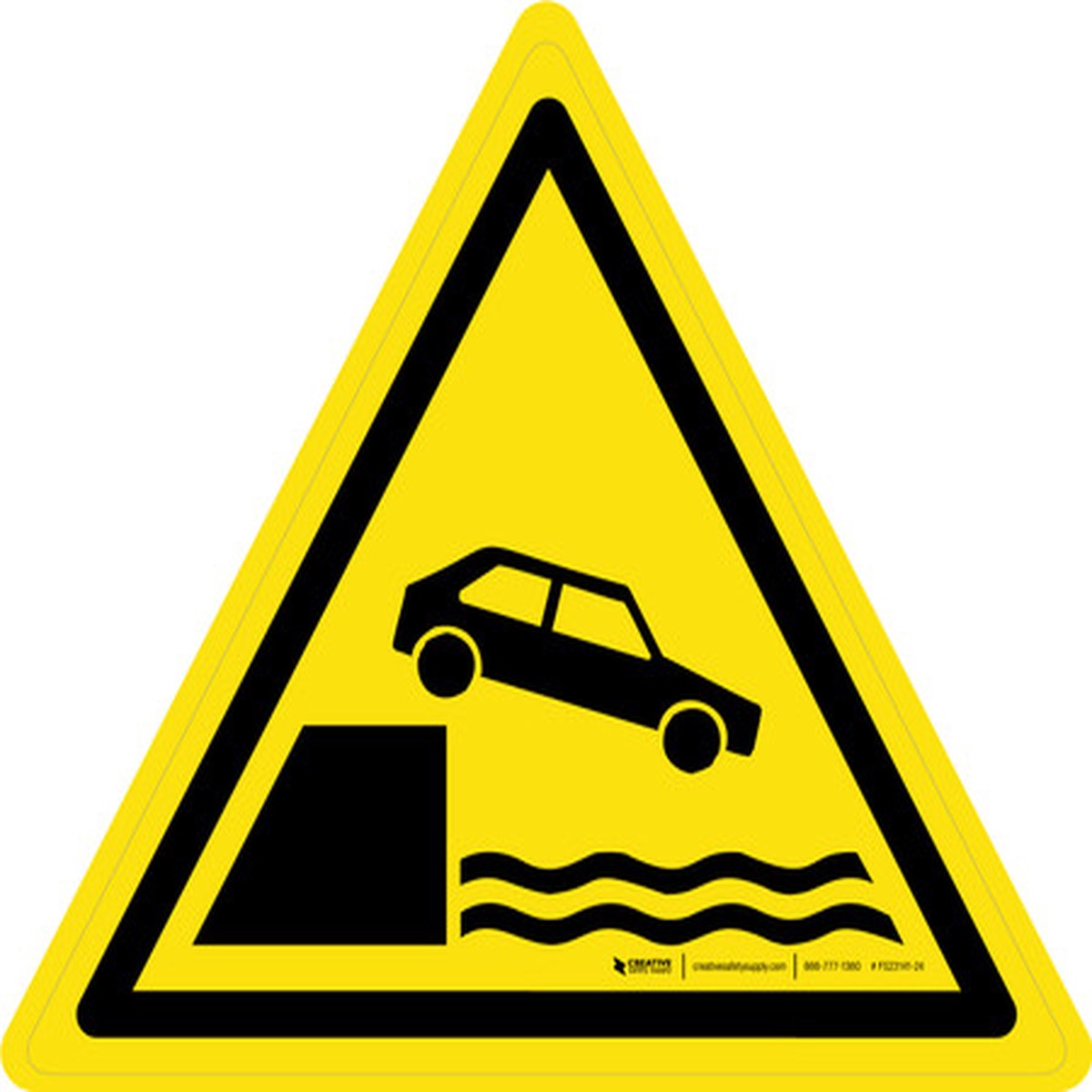 Unprotected Edges Warning - ISO Floor Sign