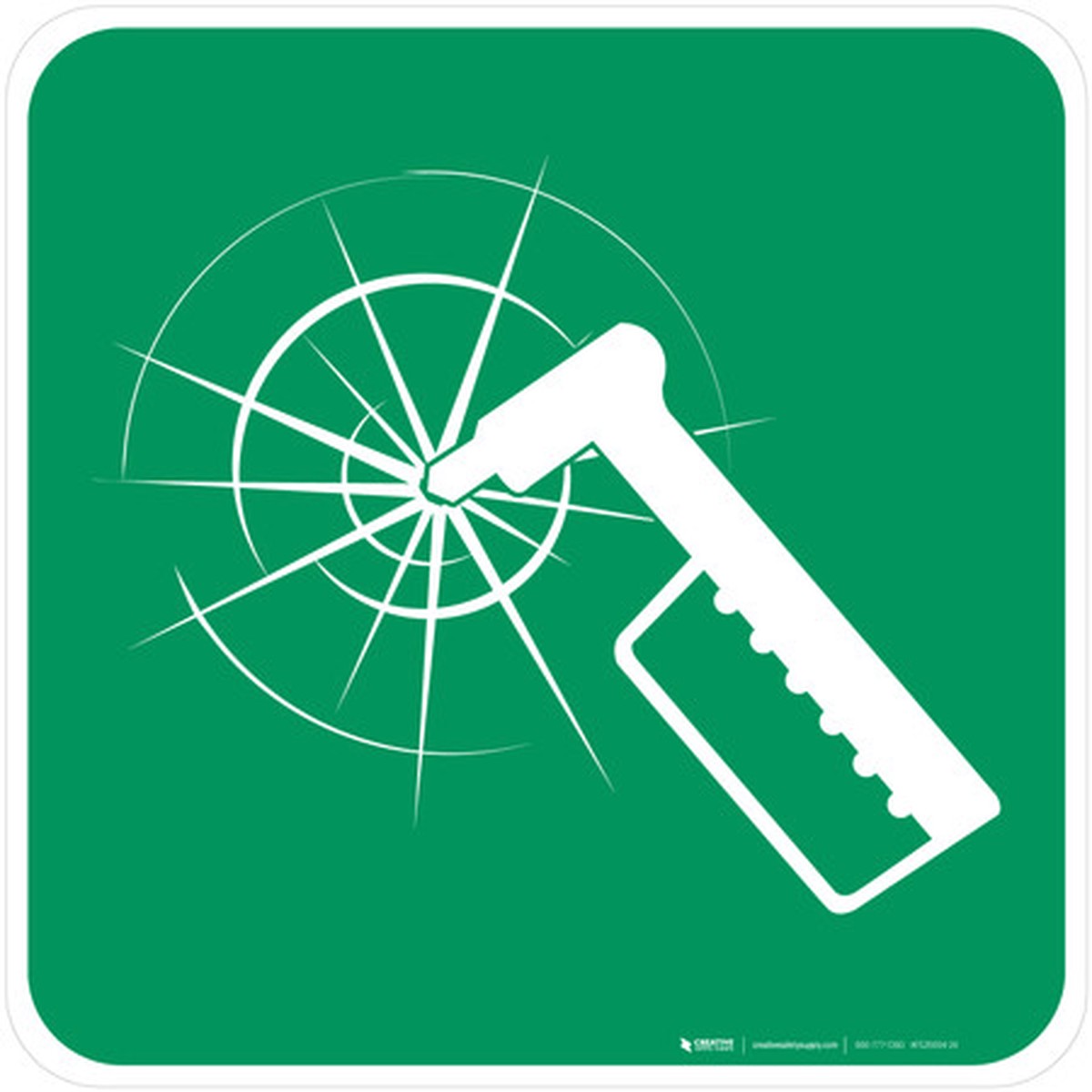 Emergency Hammer Safe Condition - ISO Floor Sign