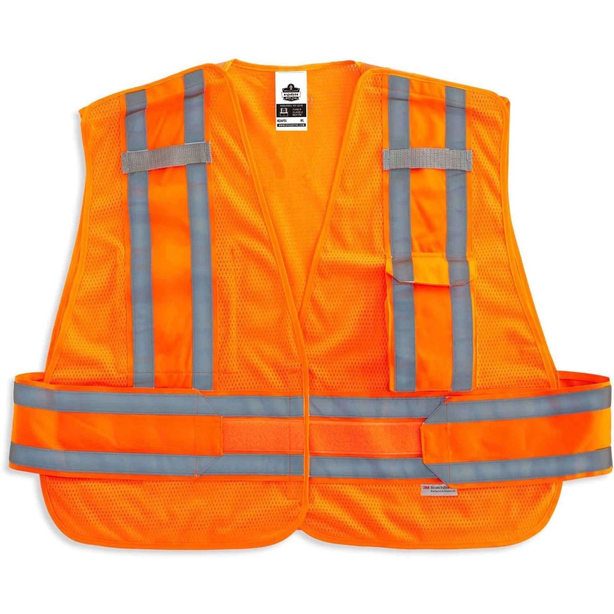 Ergodyne 8244PSV Type P Class 2 Expandable Public Safety Vest - Medium/Large - Orange - 1 Each