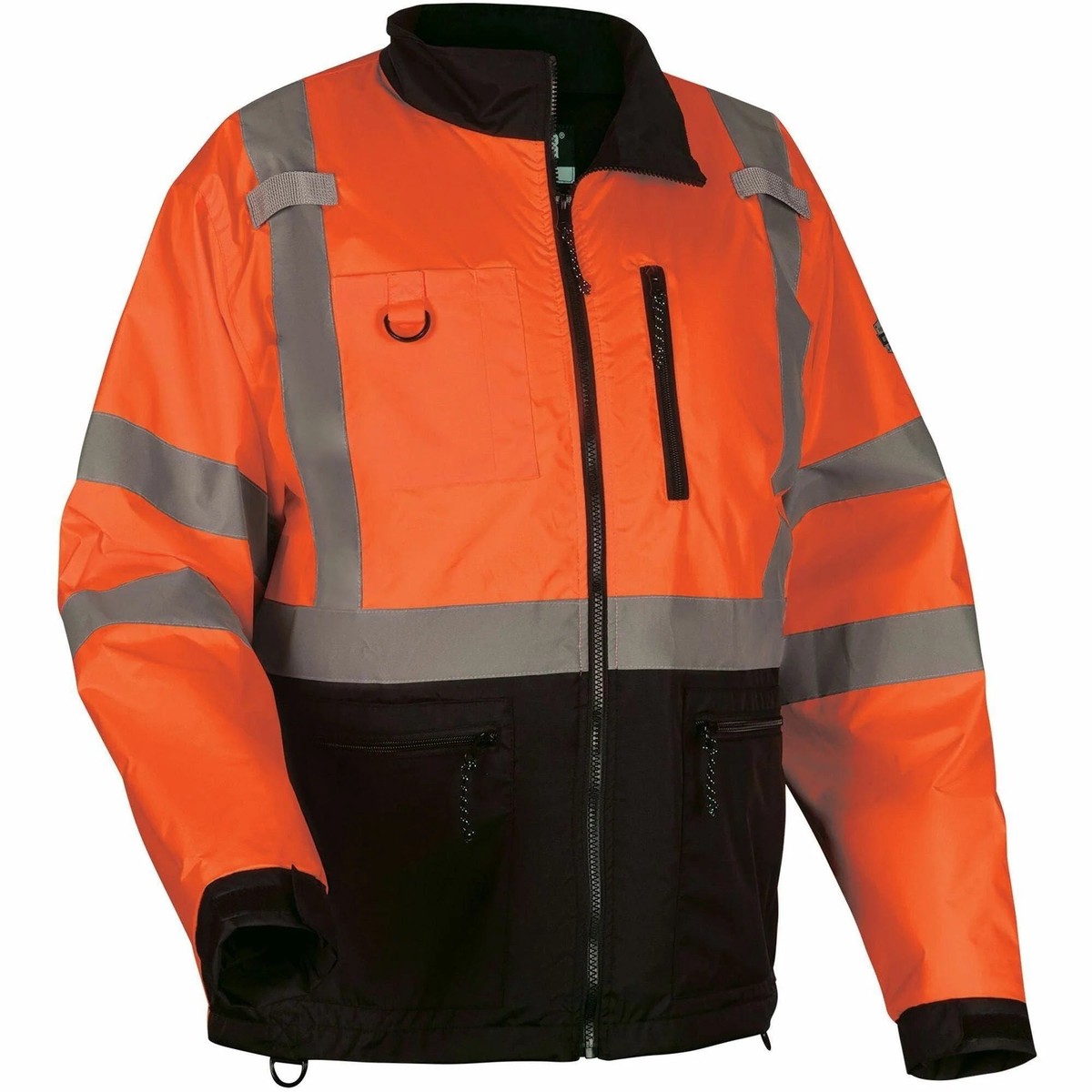 Ergodyne 8351 Hi-Vis Windbreaker Jackets - 2XL Size - Polyester, Fabric, Fleece - Orange, Black