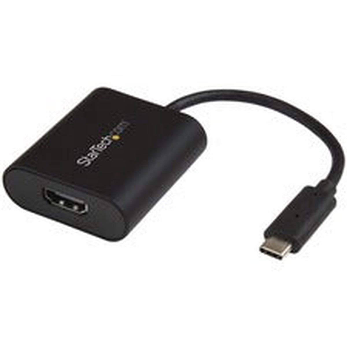 StarTech.com USB-C to HDMI Adapter - 4K 60Hz - 1 x 24-pin Type C USB Male - 1 x 19-pin HDMI Digital Audio/Video Female - 3840 x 2160 Supported - Black - 1 Each - TAA Compliant